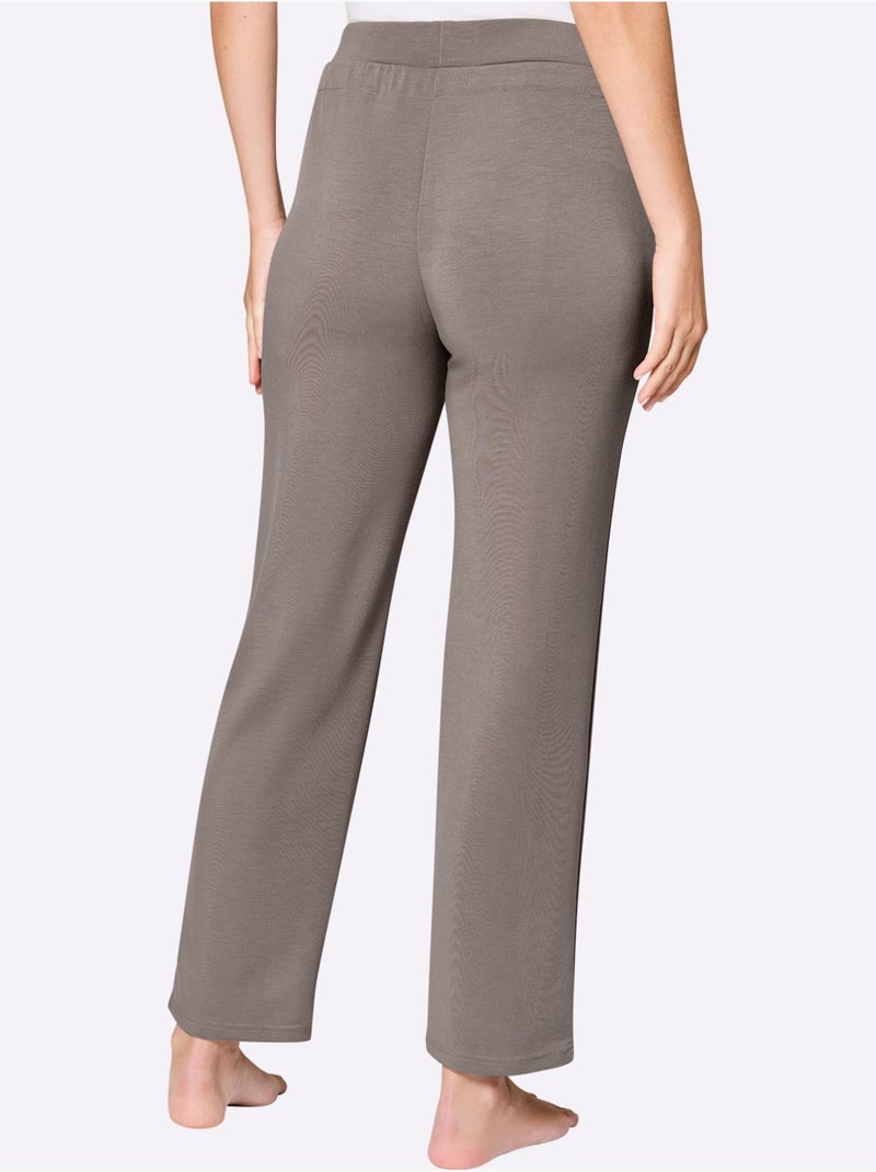Pantalon à ceinture élastique interlock - taille standard - witt Gris taupe - Kiabi