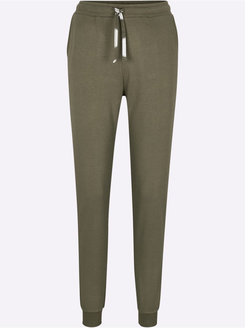 Pantalon à ceinture élastique interlock - taille standard - witt Kaki - Kiabi
