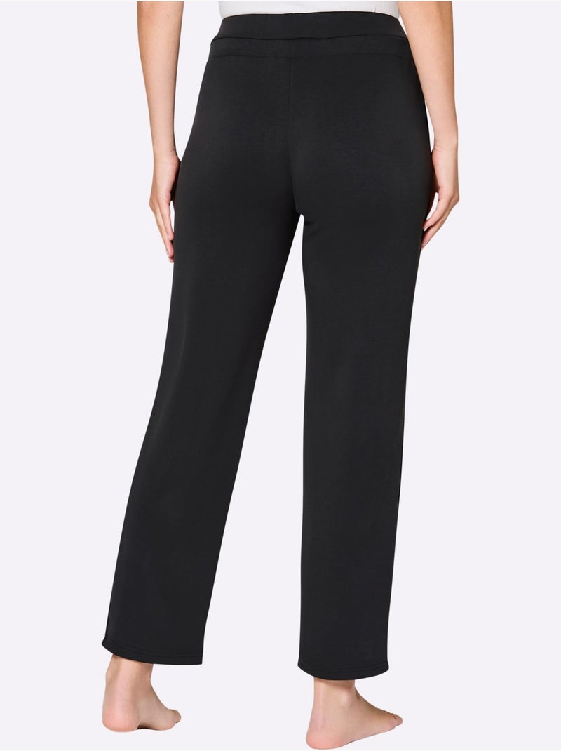 Pantalon à ceinture élastique interlock - taille standard - witt Noir - Kiabi