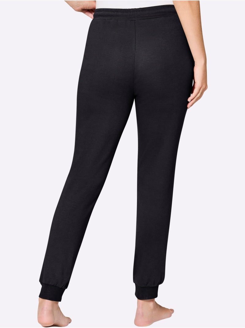 Pantalon à ceinture élastique interlock - taille standard - witt Noir - Kiabi