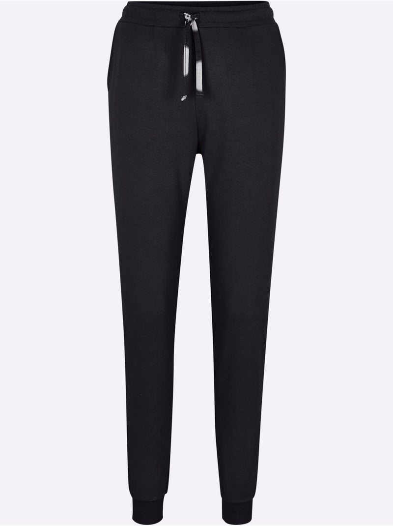 Pantalon à ceinture élastique interlock - taille standard - witt Noir - Kiabi