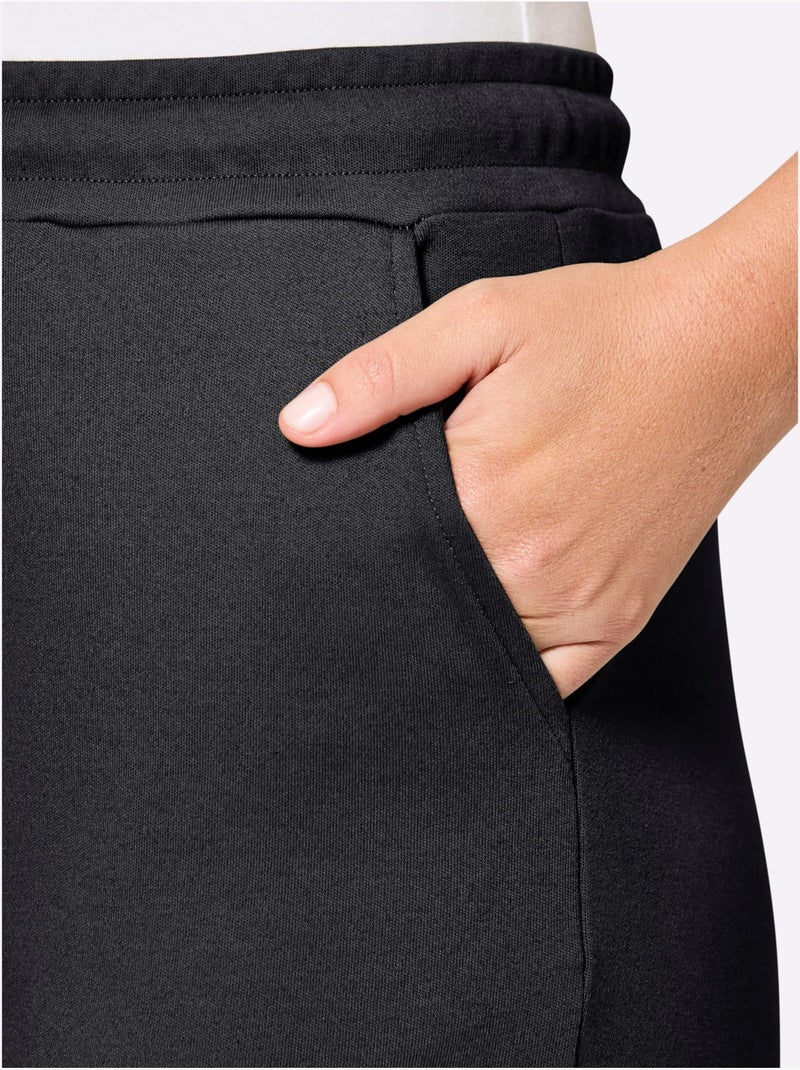 Pantalon à ceinture élastique interlock - taille standard - witt Noir - Kiabi