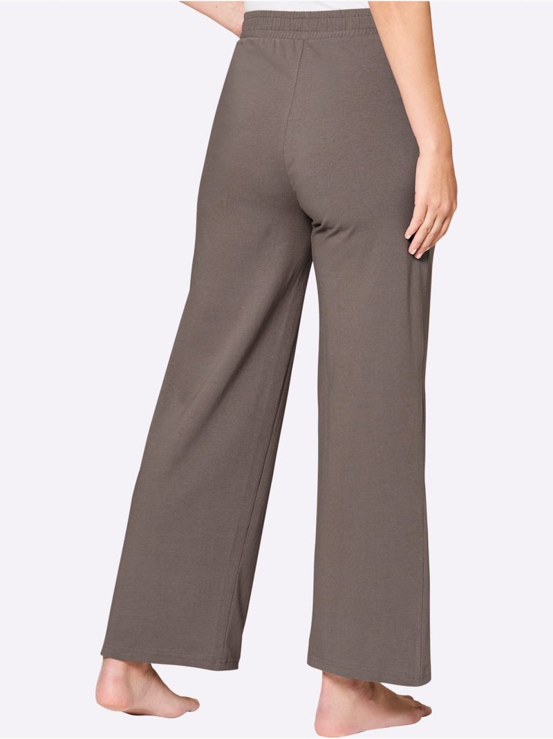Pantalon à ceinture élastique jersey fin - taille standard - witt Gris taupe - Kiabi