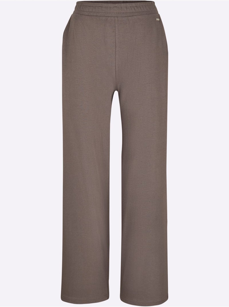 Pantalon à ceinture élastique jersey fin - taille standard - witt Gris taupe - Kiabi