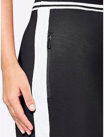 Pantalon à ceinture élastique matière sweat - taille courte - witt