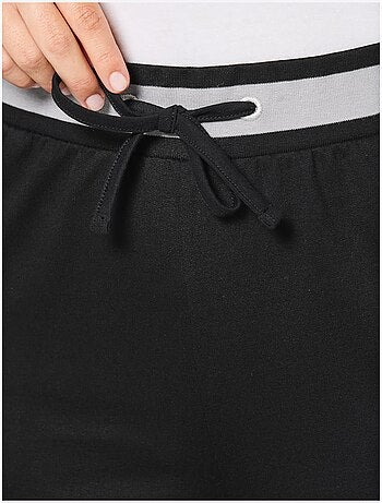 Pantalon à ceinture élastique matière sweat - taille courte - witt