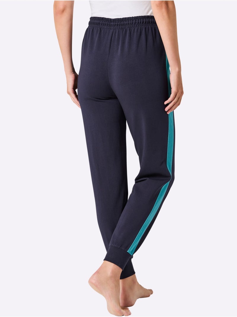 Pantalon à Ceinture élastique Matière Sweat - Taille Standard - Witt Bleu Vert - Kiabi