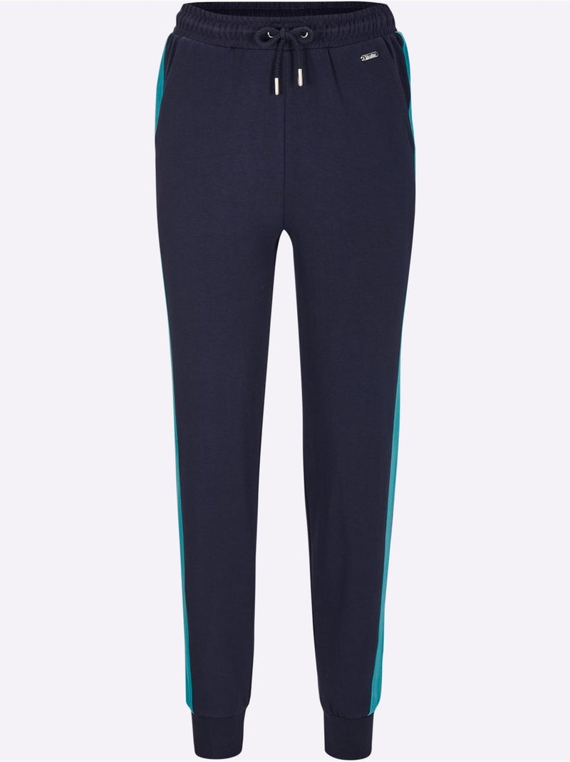 Pantalon à Ceinture élastique Matière Sweat - Taille Standard - Witt Bleu Vert - Kiabi