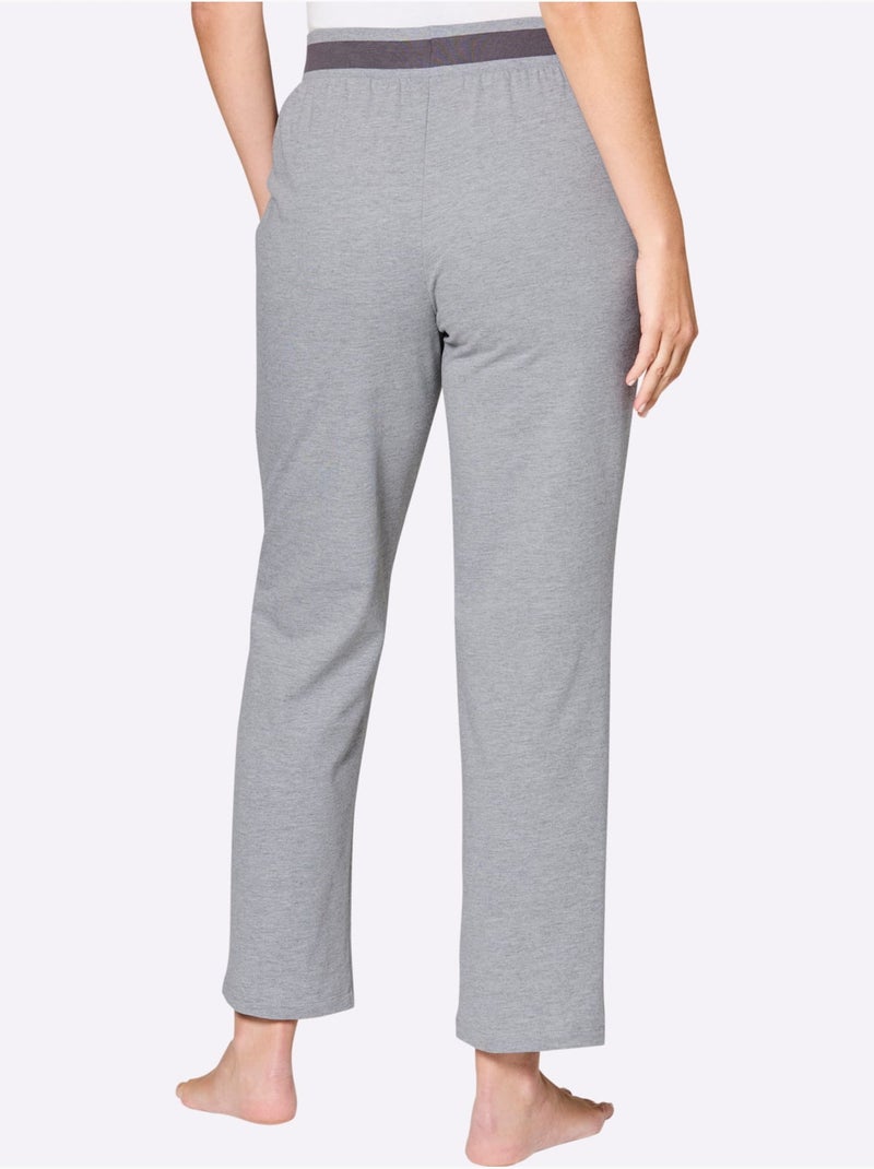 Pantalon à ceinture élastique matière sweat - taille standard - witt Noir Gris anthracite - Kiabi