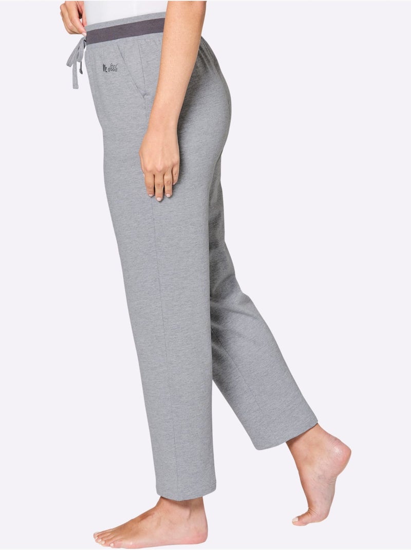 Pantalon à ceinture élastique matière sweat - taille standard - witt Noir Gris anthracite - Kiabi