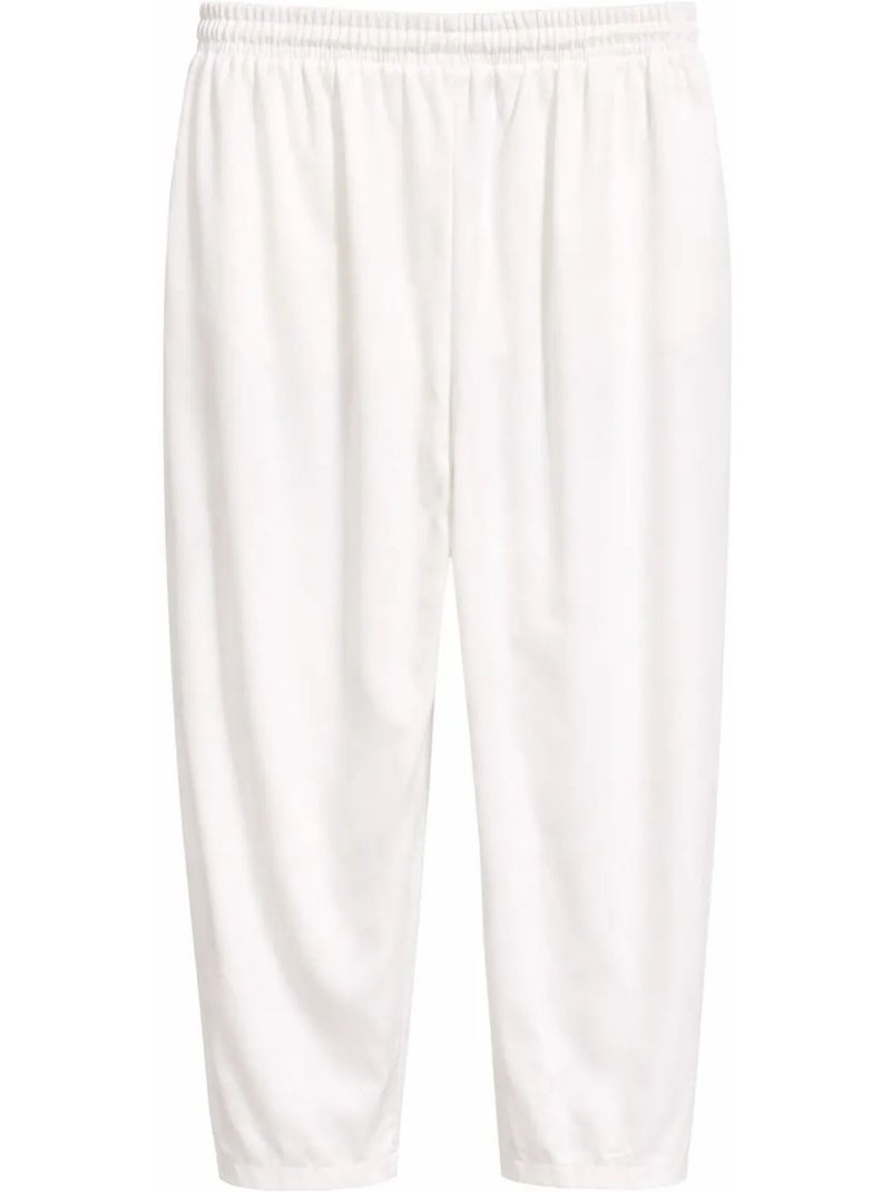 Pantalon à cordon de serrage coupe cigarette mixray Blanc - Kiabi