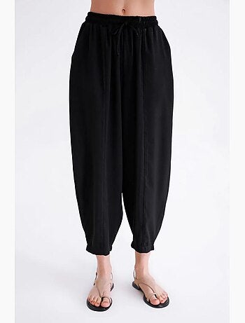Pantalon à cordon de serrage coupe cigarette mixray