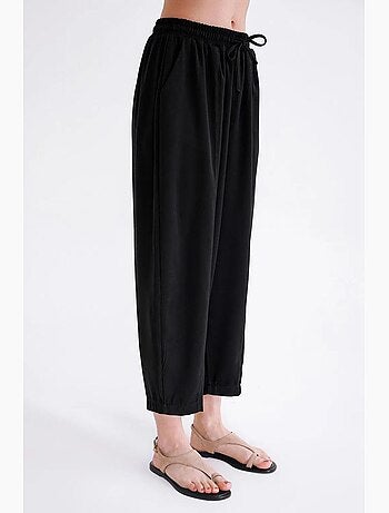 Pantalon à cordon de serrage coupe cigarette mixray