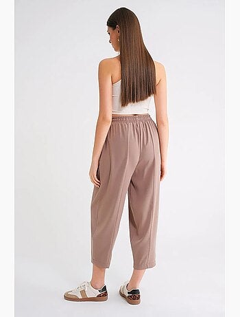 Pantalon à cordon de serrage coupe cigarette mixray