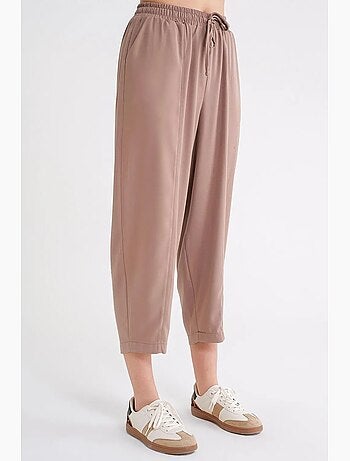 Pantalon à cordon de serrage coupe cigarette mixray