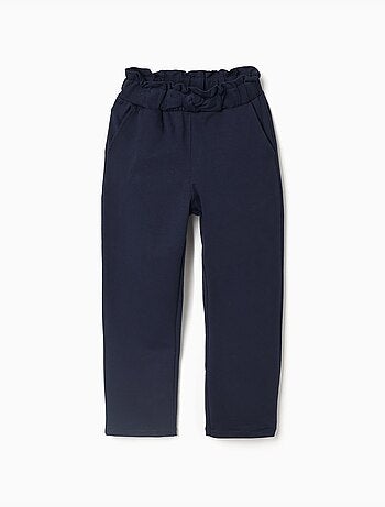 Pantalon à coupe droite avec nœud décoratif