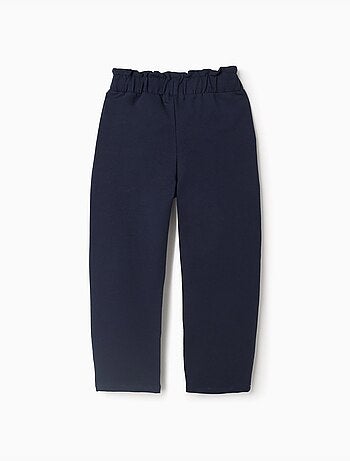 Pantalon à coupe droite avec nœud décoratif