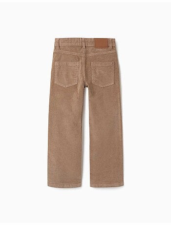 Pantalon à coupe droite en velours côtelé