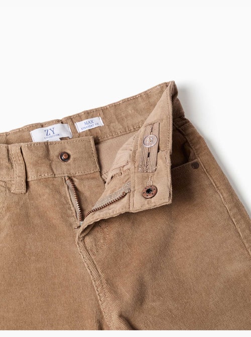 Pantalon à coupe droite en velours côtelé - Kiabi Pantalon à coupe droite en velours côtelé - Kiabi