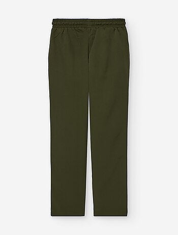 Pantalon à coupe regular en crêpe avec cordon de serrage