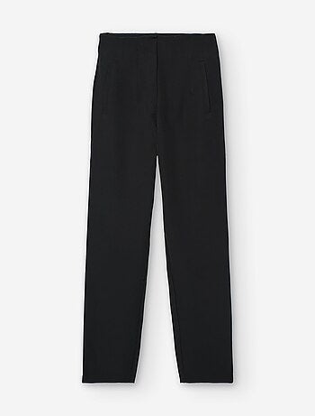Pantalon à coupe regular en crêpe avec poches