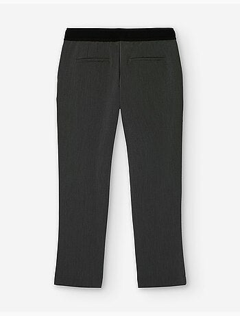 Pantalon à coupe regular en sergé avec poches