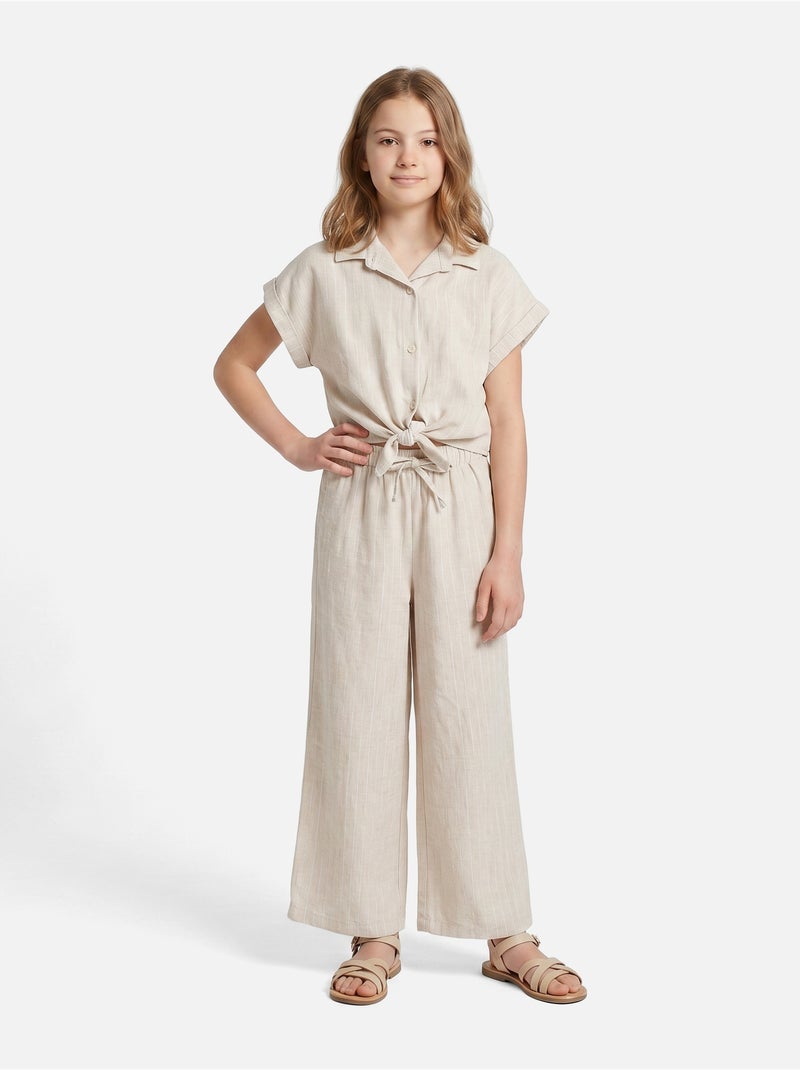 Pantalon à élastiques - Kids Star Beige - Kiabi