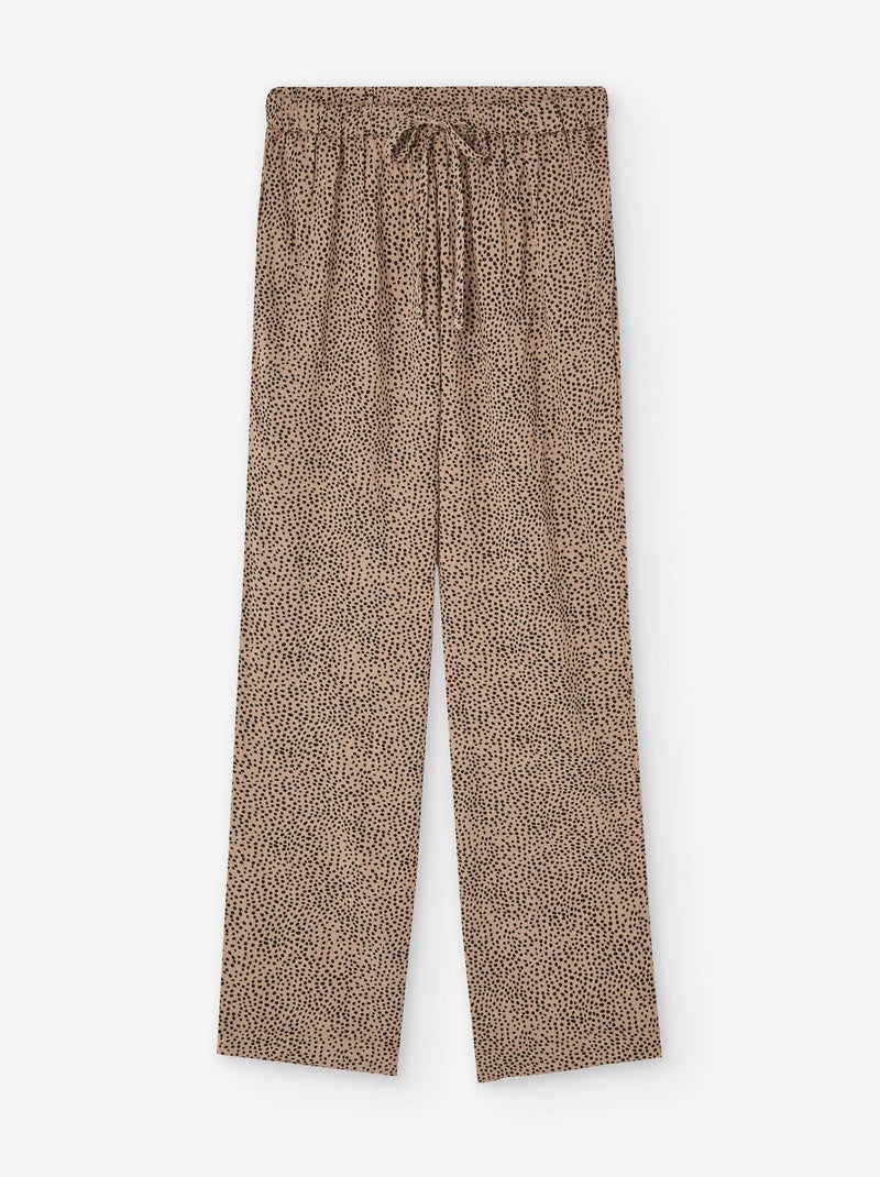 Pantalon à Imprimé Animal Beige - Kiabi