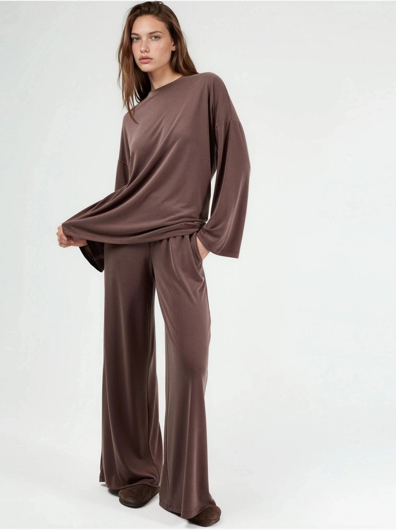 Pantalon à jambe droite à enfiler busem Marron clair - Kiabi
