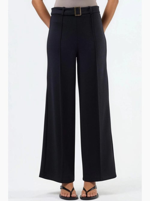 Pantalon à jambe droite taille haute avec ceinture busem - Kiabi Pantalon à jambe droite taille haute avec ceinture busem - Kiabi