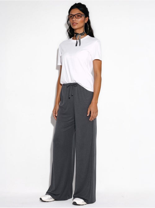 Pantalon à jambe large avec cordon de serrage busem - Kiabi