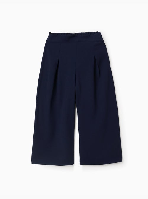 Pantalon à jambe large avec plis à l'avant - Kiabi