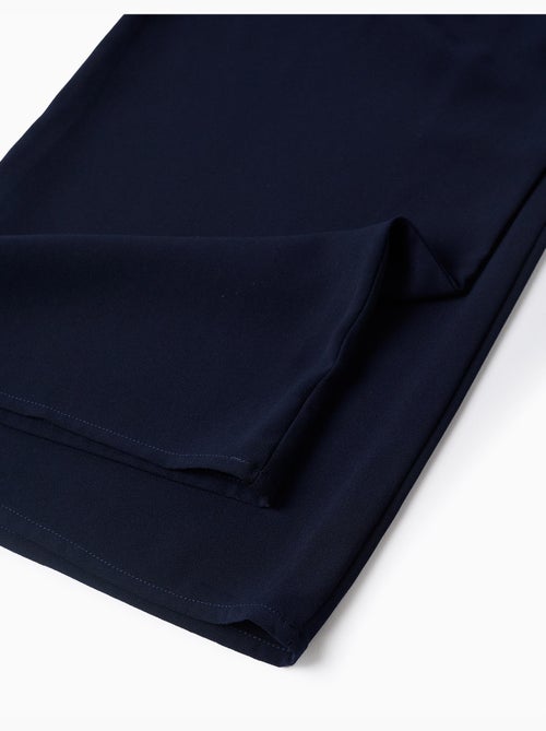 Pantalon à jambe large avec plis à l'avant - Kiabi