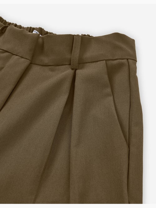 Pantalon à jambe large avec plis à l'avant - Kiabi