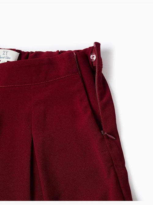 Pantalon à jambe large avec plis à l'avant - Kiabi