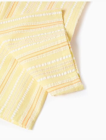 Pantalon à jambe large en coton à rayures