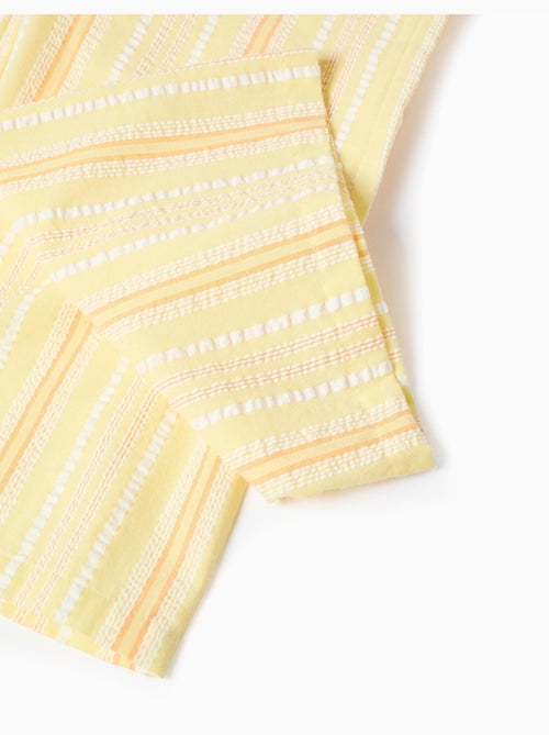 Pantalon à jambe large en coton à rayures - Kiabi