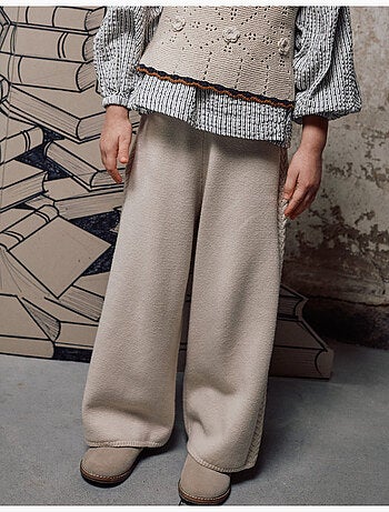 Pantalon à jambe large en maille B&S