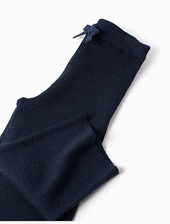 Pantalon à jambe large en maille côtelée