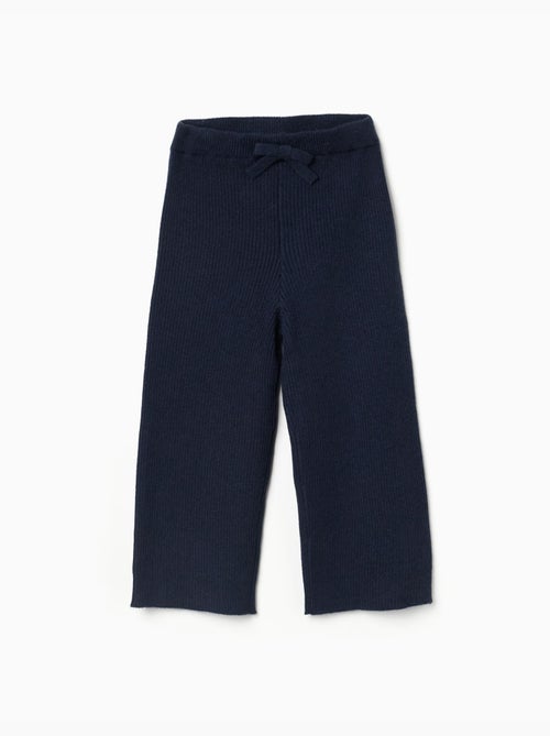 Pantalon à jambe large en maille côtelée - Kiabi Pantalon à jambe large en maille côtelée - Kiabi
