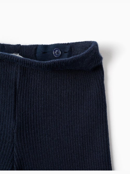 Pantalon à jambe large en maille côtelée - Kiabi Pantalon à jambe large en maille côtelée - Kiabi