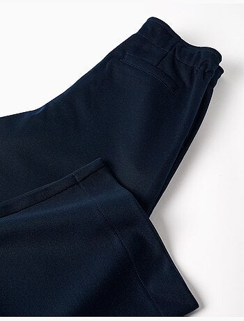 Pantalon à jambe large en maille interlock