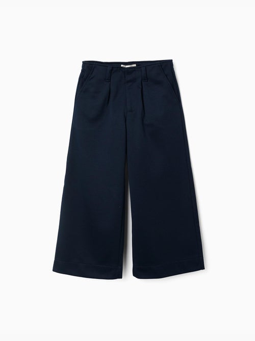Pantalon à jambe large en maille interlock - Kiabi