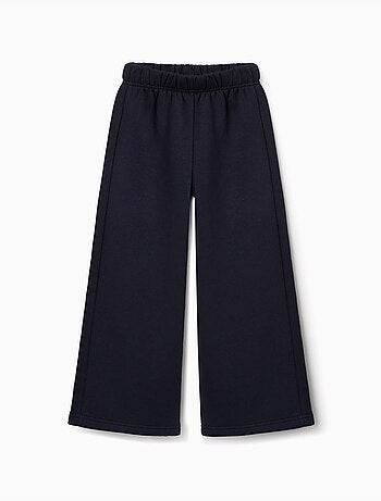 Pantalon à jambe large en molleton avec doublure en coton peigné