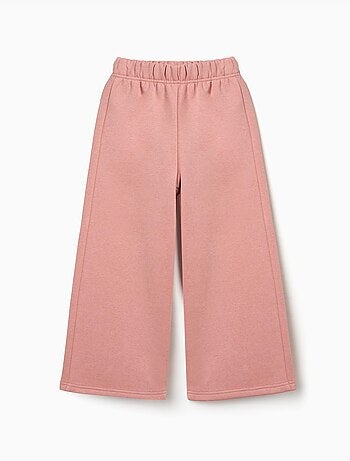 Pantalon à jambe large en molleton avec doublure en coton peigné