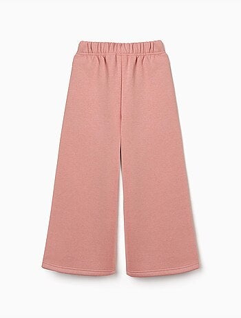 Pantalon à jambe large en molleton avec doublure en coton peigné