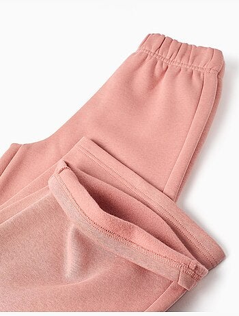 Pantalon à jambe large en molleton avec doublure en coton peigné