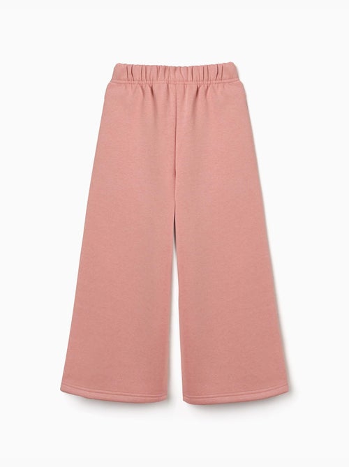 Pantalon à jambe large en molleton avec doublure en coton peigné - Kiabi