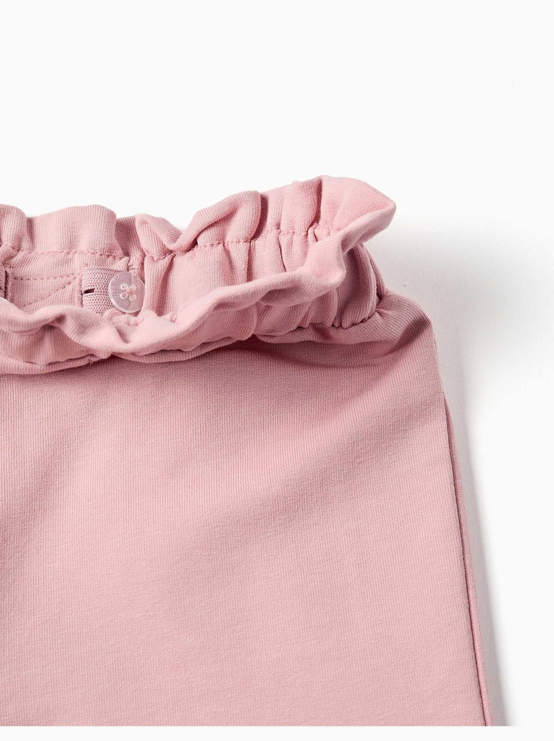 Pantalon à jambe large en molleton avec taille élastique Rose clair - Kiabi