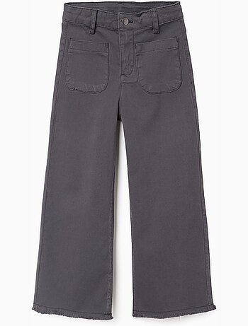 Pantalon à jambe large en sergé avec poches B&S